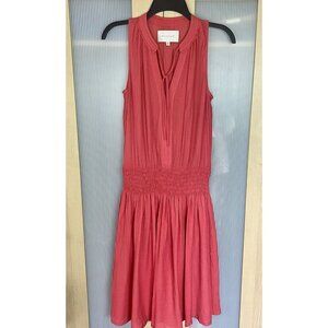 Brochu Walker Womens Dress XS Pink Francine Vermillion Drop Waist Fit Flare